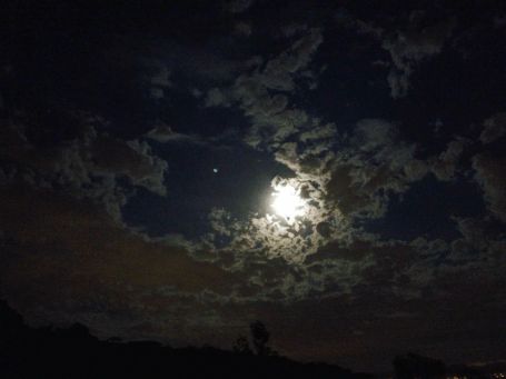 cloudy moon
